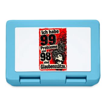 Ich habe 99 Probleme und 98 sind Glaubenssätze. - Brotdose - Saphirblau - Vorne