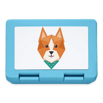 Geometrischer Fuchs - Brotdose - Saphirblau - Vorne
