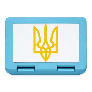 Tryzub Ukraine – Ukrainisches Dreizack-Emblem - Brotdose - Saphirblau - Vorne