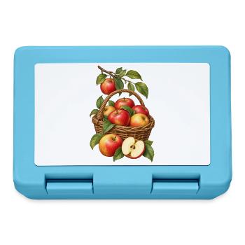 Apfelernte im Garten - Brotdose - Saphirblau - Vorne