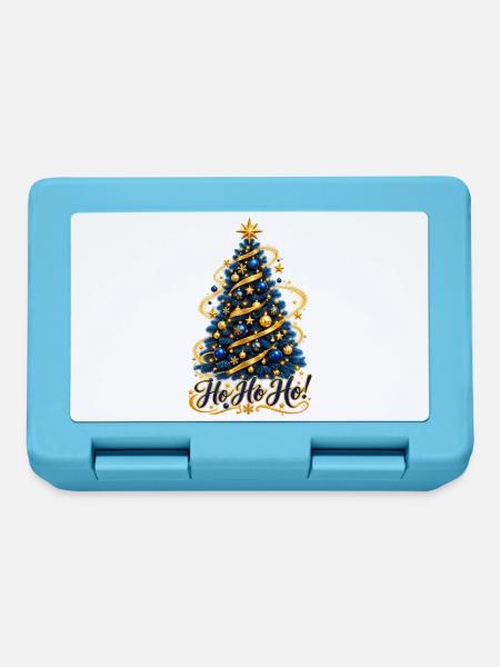 Goldblaue Tanne Ho Ho Ho - Brotdose - Saphirblau