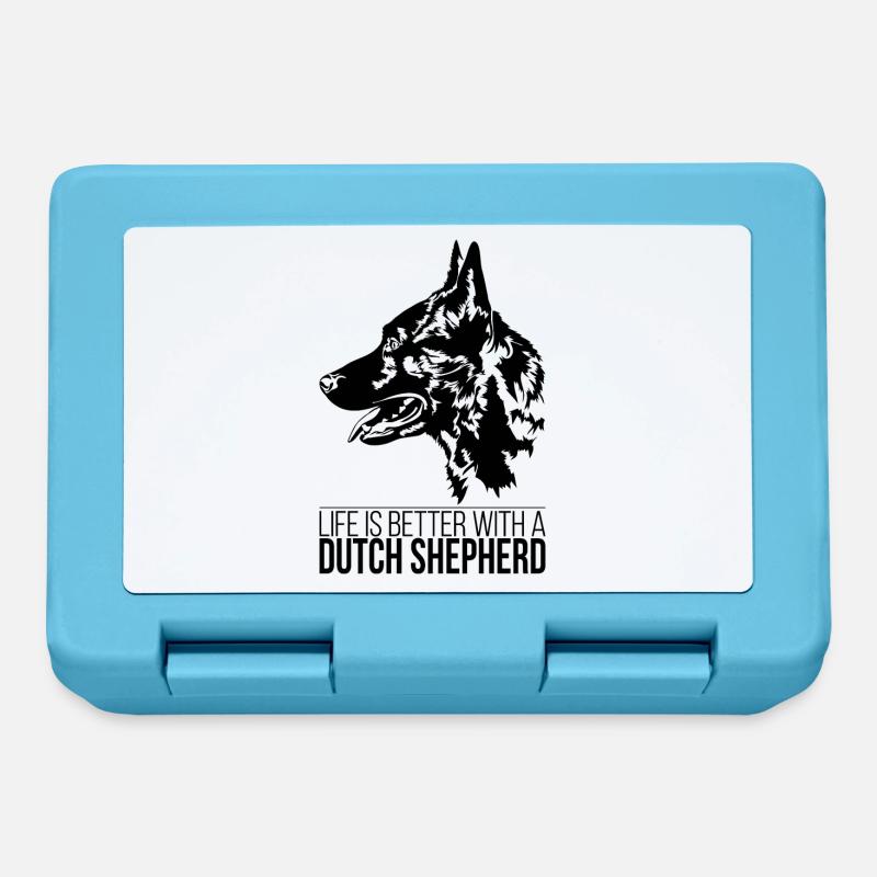 DUTCH SHEPHERD life is better canin wilsigns - Boîte à goûter - bleu saphir