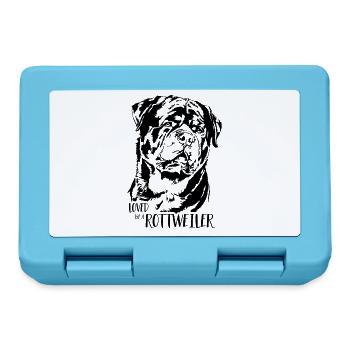 Loved by a Rottweiler Dogs Rottie Dog Saying - Lunchbox - sapphire blue - Front