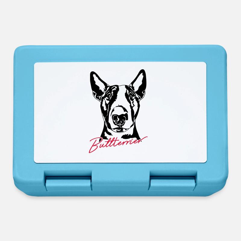 BULL TERRIER chien chiens Wilsigns - Boîte à goûter - bleu saphir