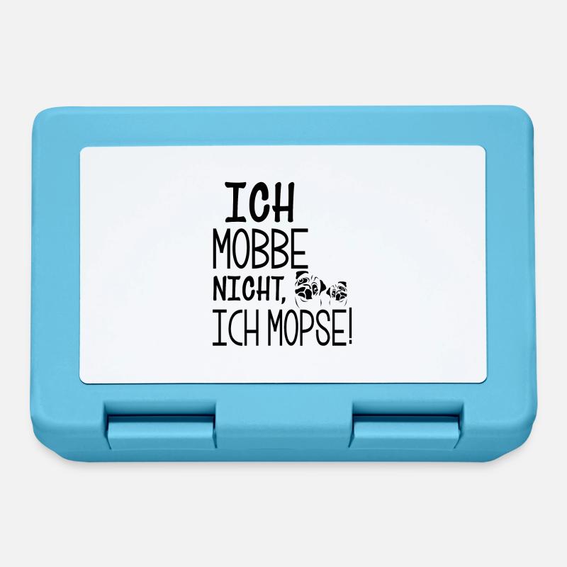 Ich Mopse - Mops - Brotdose - Saphirblau