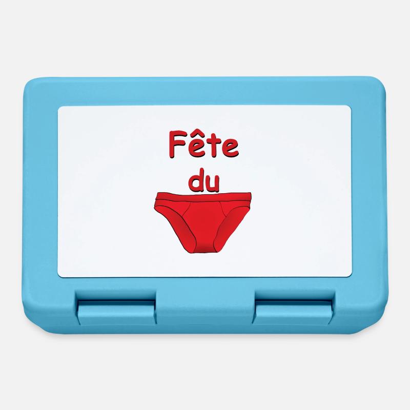 fête du slip - Boîte à goûter - bleu saphir