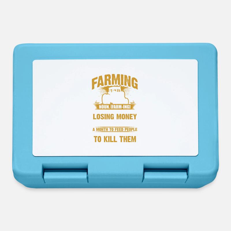 Farming - Farmer - Lunchbox - sapphire blue