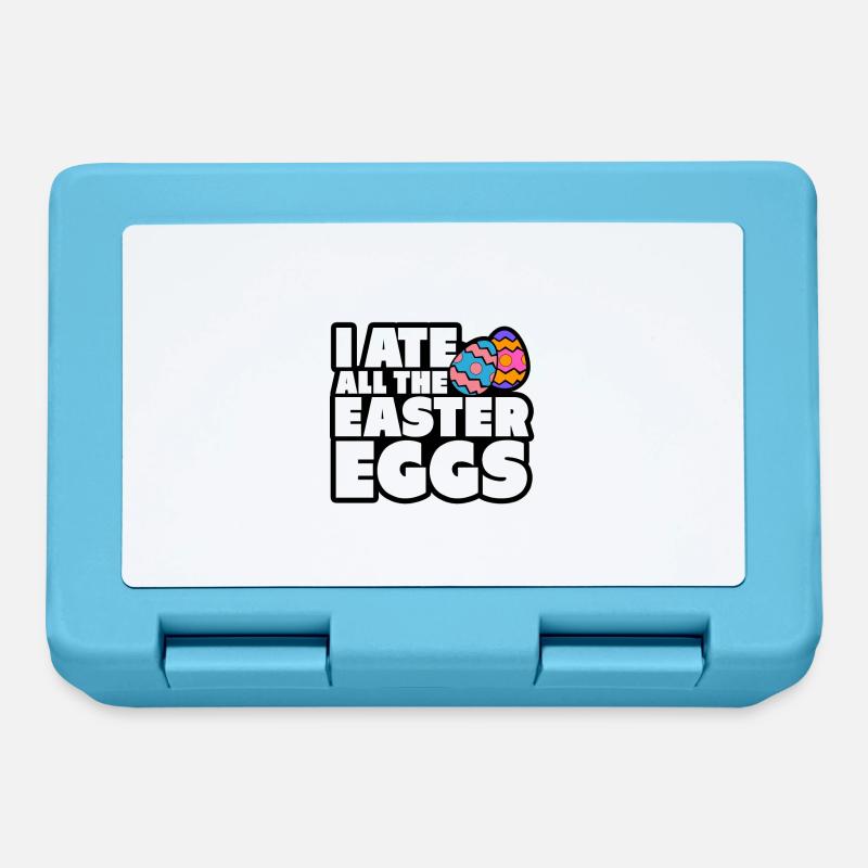 I have eaten all easter eggs gift bunny - Lunchbox - sapphire blue
