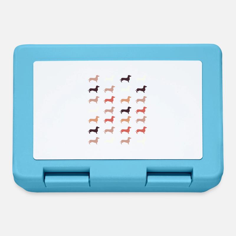 dachshund - Lunchbox - sapphire blue