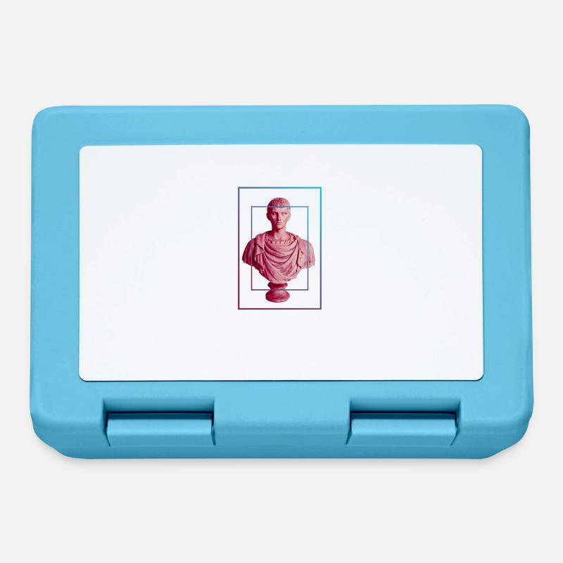 Synthwave Retrowave Style Statue Gift Vaporwave - Lunchbox - sapphire blue