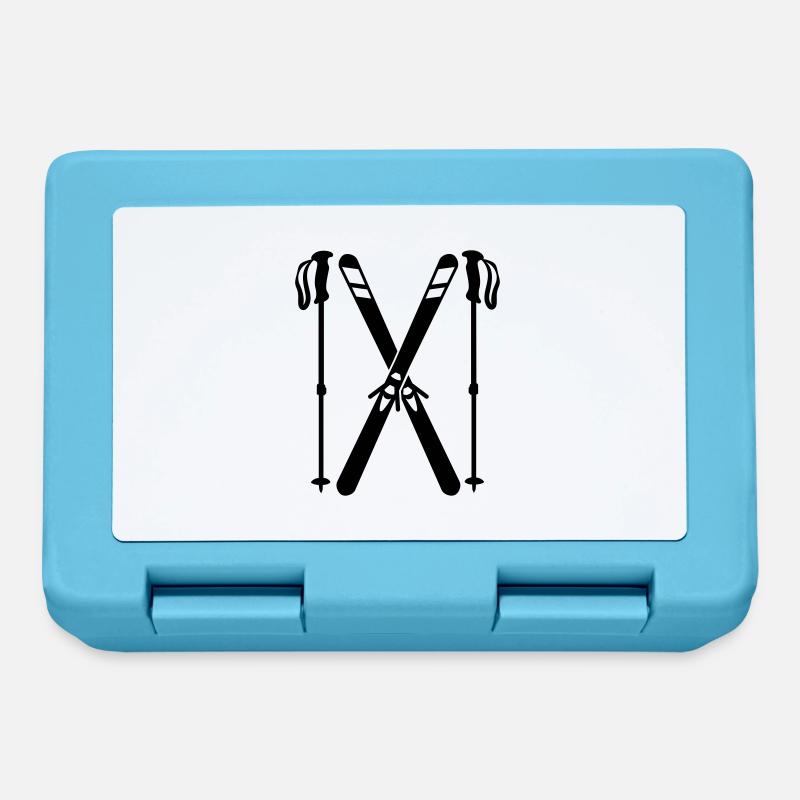 ski - Boîte à goûter - bleu saphir