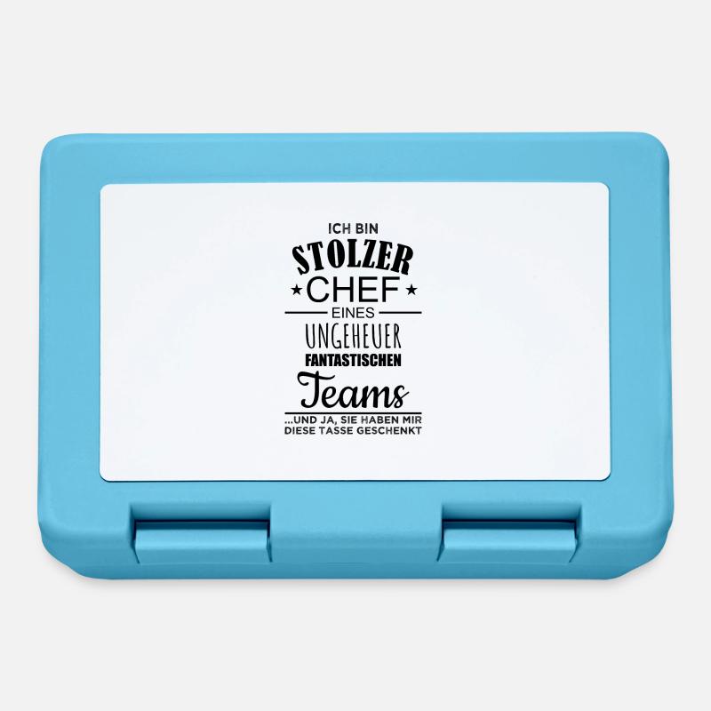 Stolzer Chef Spruch Kaffeetasse Tasse Becher Team - Brotdose - Saphirblau