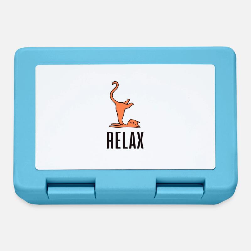 Relax Cat - Lunchbox - sapphire blue