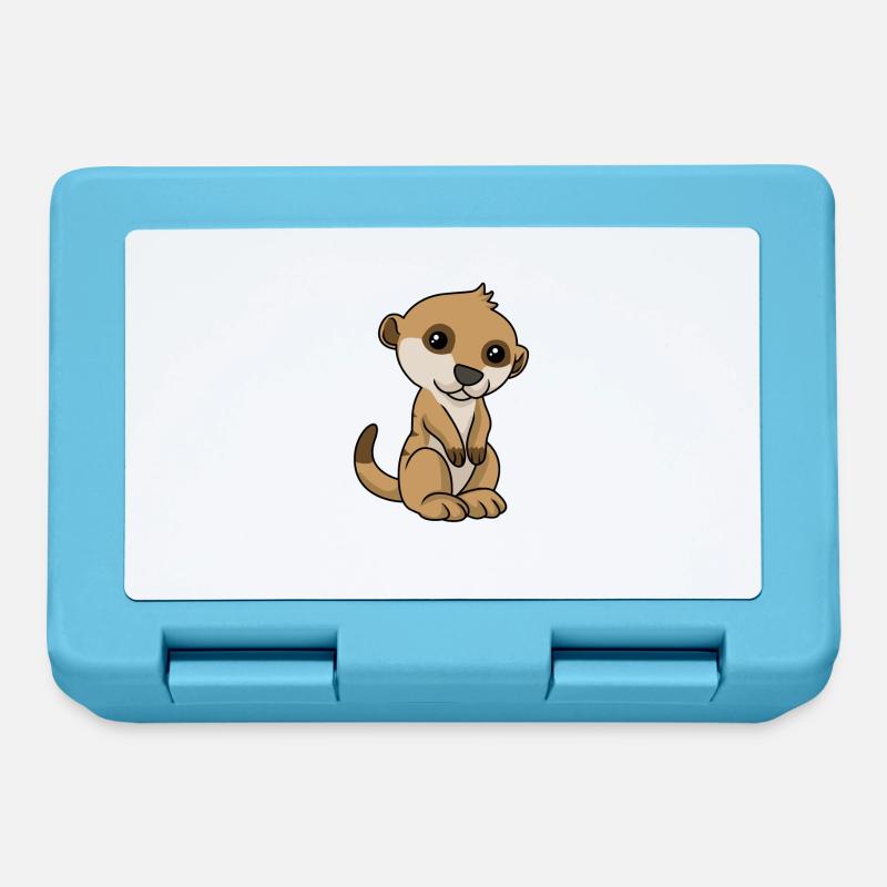 Suricate dessin animé suricate - Boîte à goûter - bleu saphir
