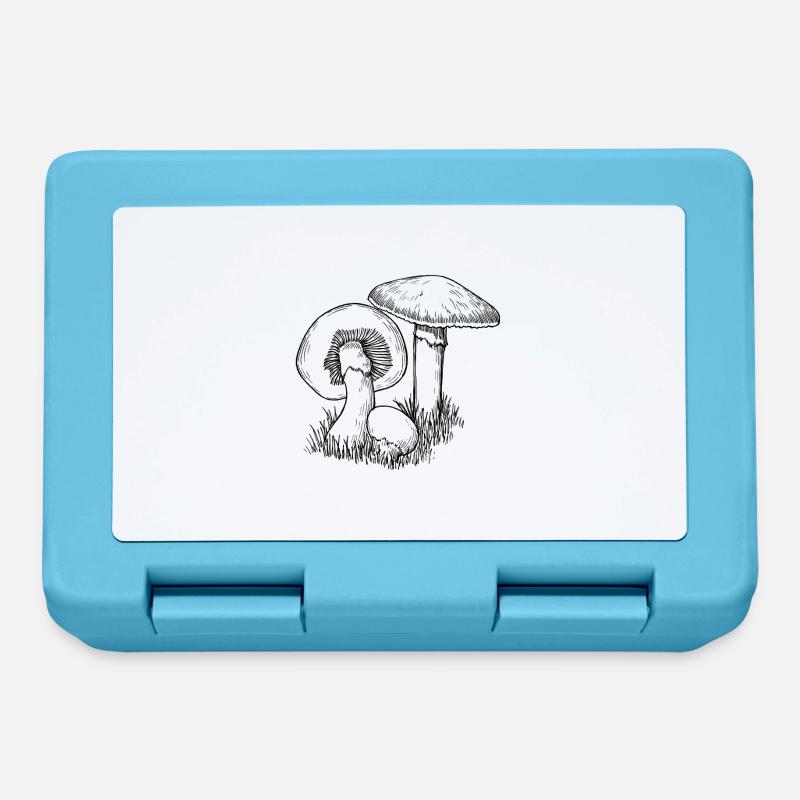 champignons - Boîte à goûter - bleu saphir