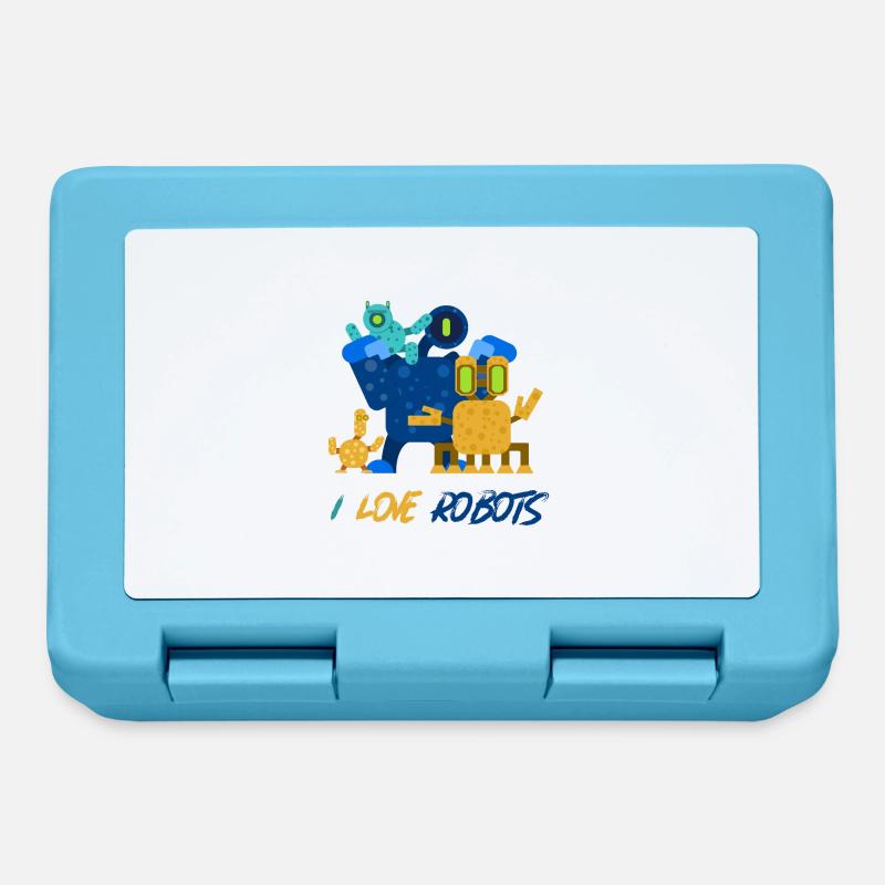 Robots Robot Roboter - Brotdose - Saphirblau