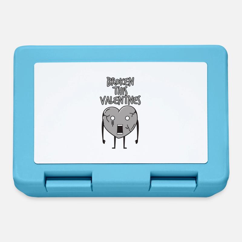 Broken this Valentine - Lunchbox - sapphire blue