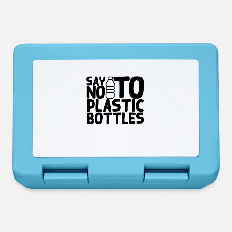 No to plastic bottles - Boîte à goûter - bleu saphir