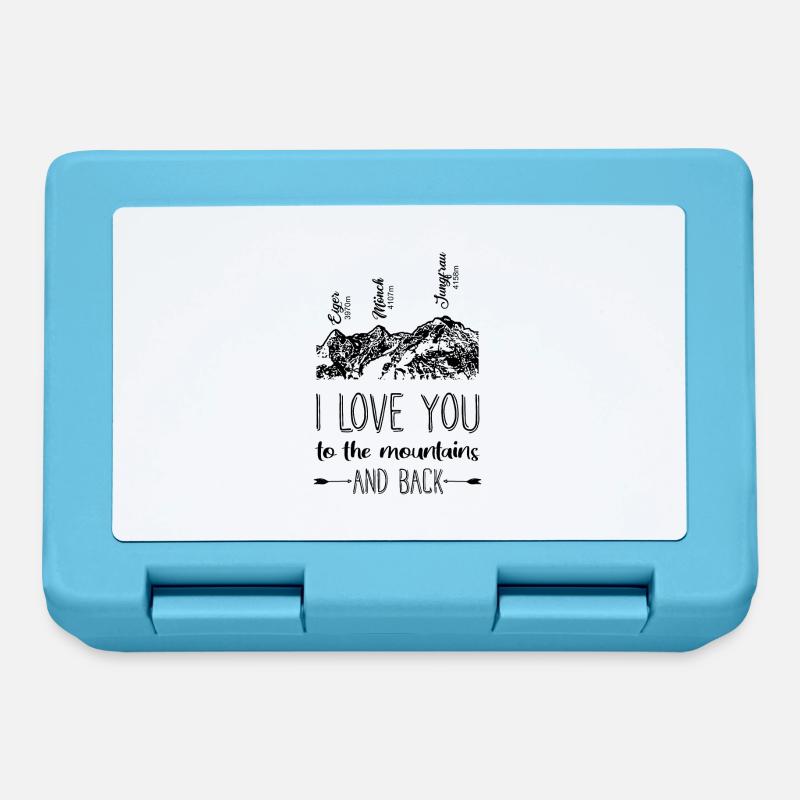 Eiger Mönch Jungfrau Alps Mountains - Lunchbox - sapphire blue