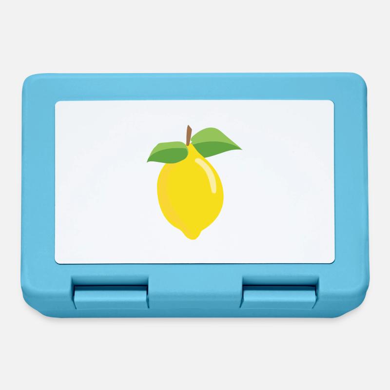 citron - Boîte à goûter - bleu saphir