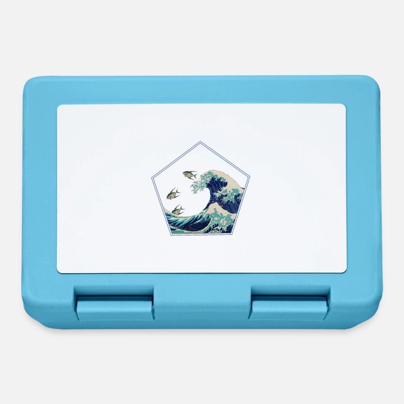 Great Wave - Lunchbox - sapphire blue