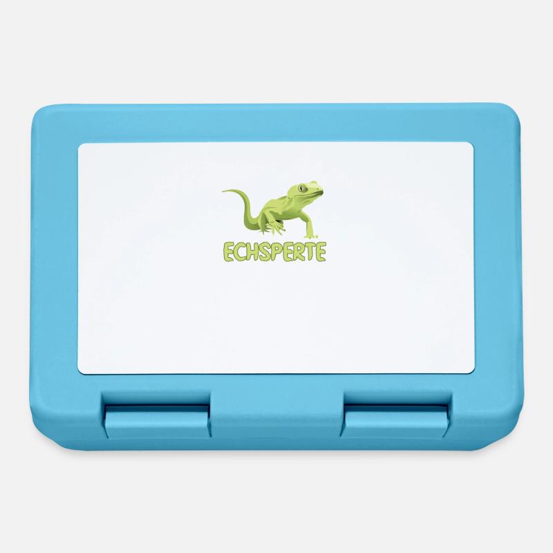 Echsperte Echse Experte Gecko Reptil - Brotdose - Saphirblau