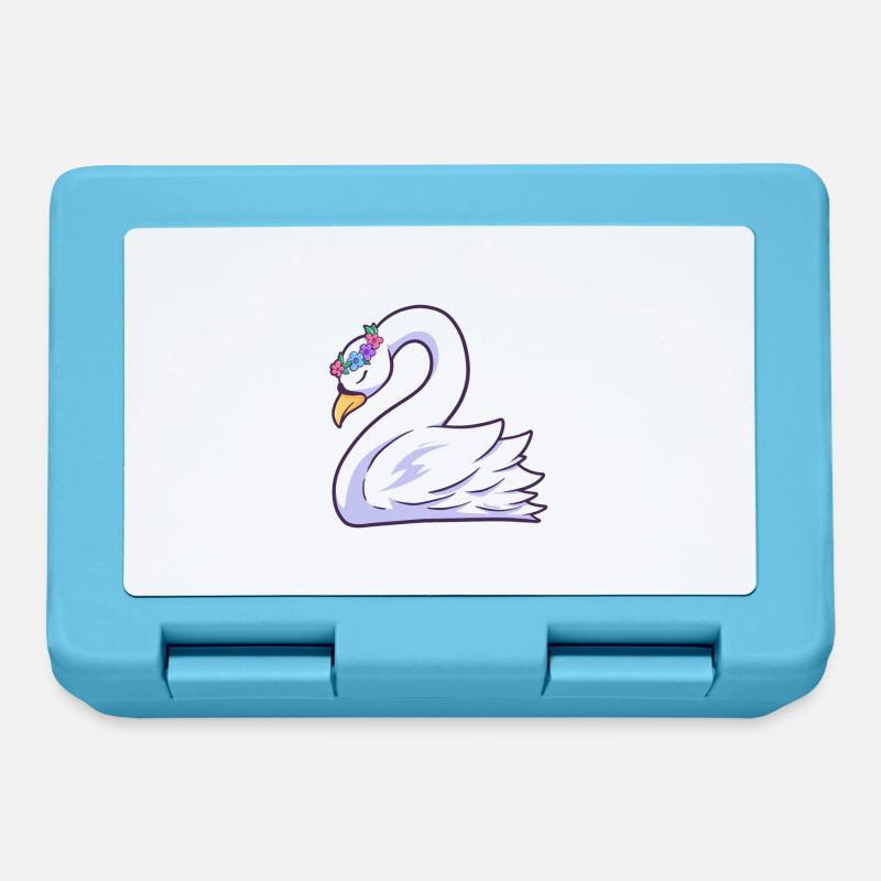 cygne - Boîte à goûter - bleu saphir