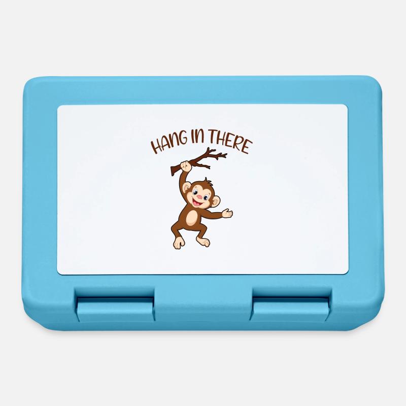 Accrochez-vous Monkey Climbing Motivation Drôle - Boîte à goûter - bleu saphir