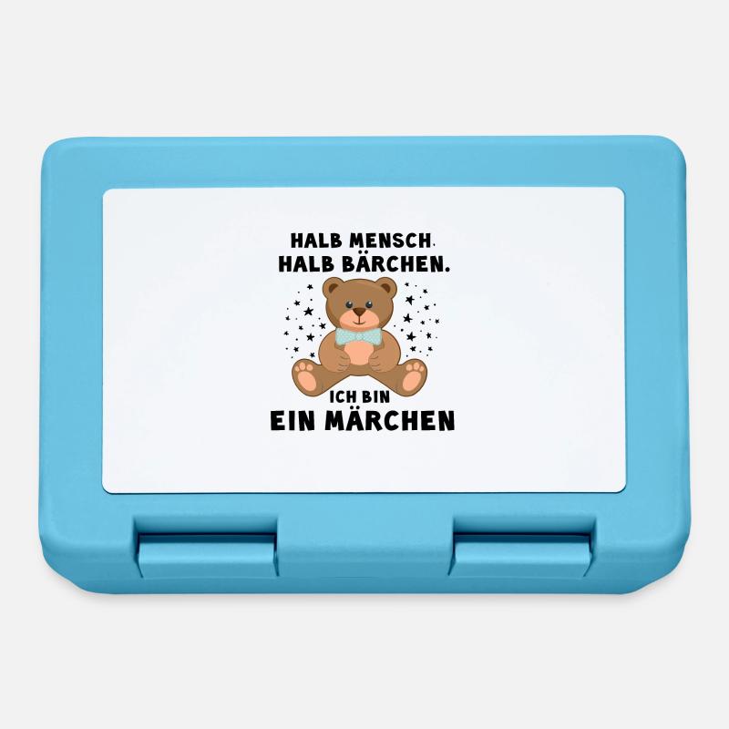 halb Mensch halb Bärchen Ich bin ein Märchen - Brotdose - Saphirblau