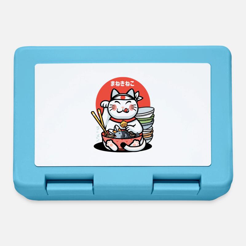 maneki neko lucky ramen - Boîte à goûter - bleu saphir