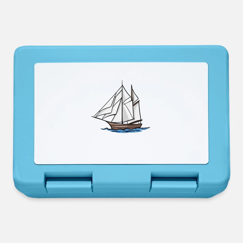 Bateau - Boîte à goûter - bleu saphir