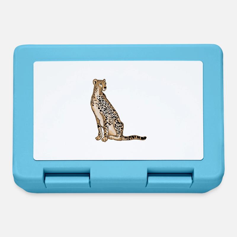 guépard - Boîte à goûter - bleu saphir