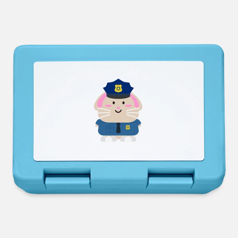Polizei Hase - Brotdose - Saphirblau