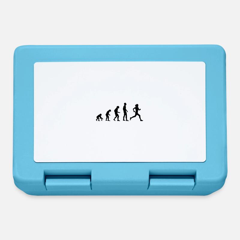 Evolution Joggen Läuferin - Brotdose - Saphirblau