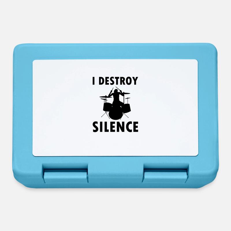 I Destroy Silence - batteur de batterie-batteur - Boîte à goûter - bleu saphir