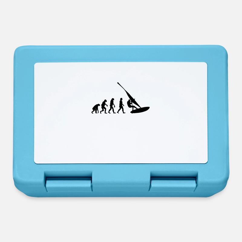 Windsurfing Windsurfer Gift Surfing Evolution - Lunchbox - sapphire blue