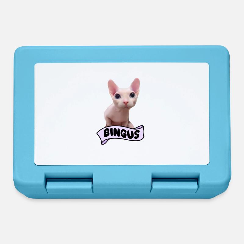 Bingus Cat Meme - Lunchbox - sapphire blue