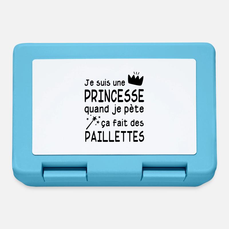 je suis une princesse - Boîte à goûter - bleu saphir