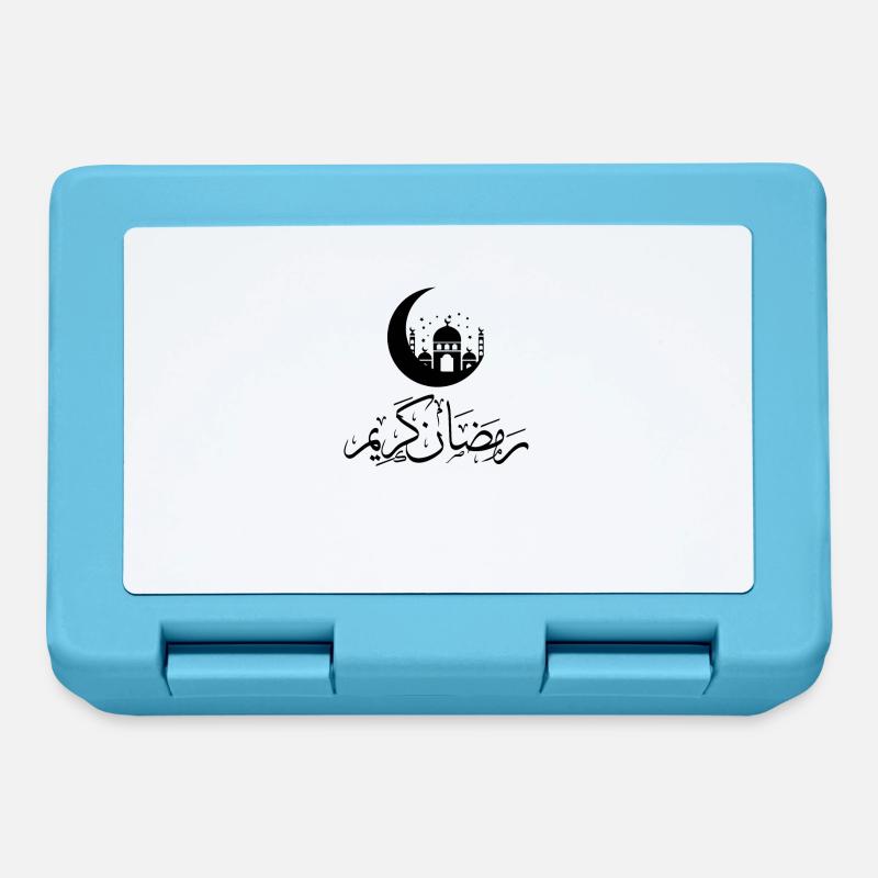Ramadan Kareem Mubarak Arab Moon Mosque - Lunchbox - sapphire blue