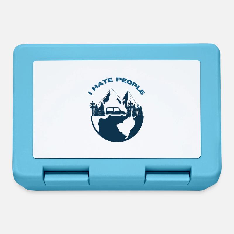 I Hate People Mountain Weekend Getaway - Lunchbox - sapphire blue