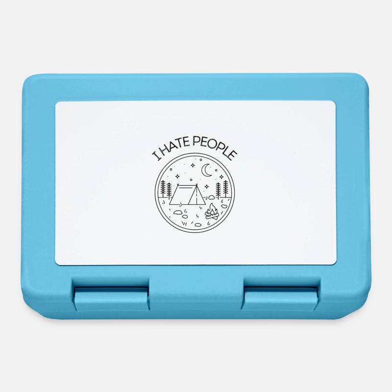 I Hate People Camping Forest - Lunchbox - sapphire blue