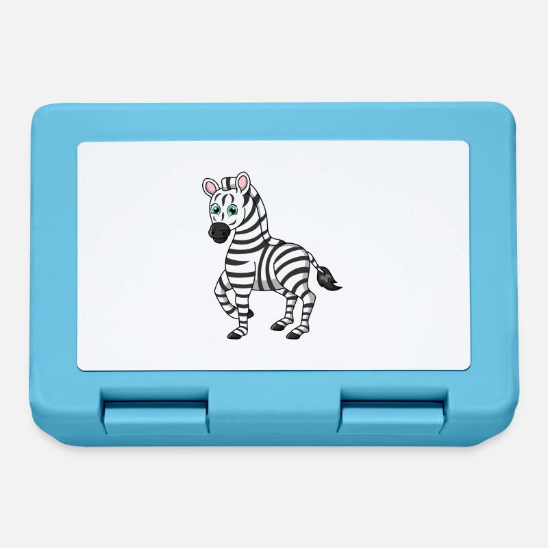 zebra - Brotdose - Saphirblau