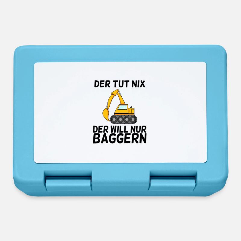 Bagger Spruch Baggerfahrer Baggern - Brotdose - Saphirblau