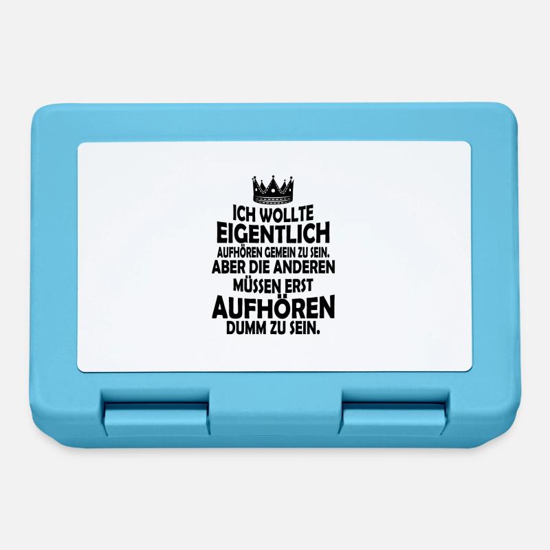 Sarkasmus Freche Sprüche Ironie coole Geschenke - Brotdose - Saphirblau