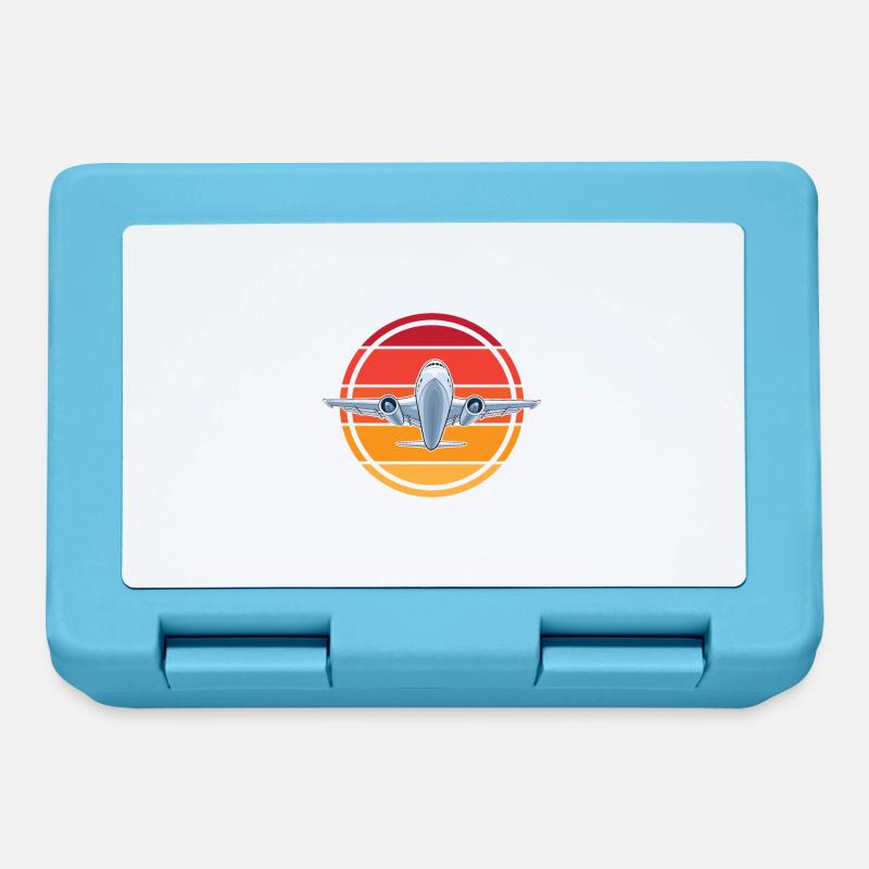 Airplane - Lunchbox - sapphire blue