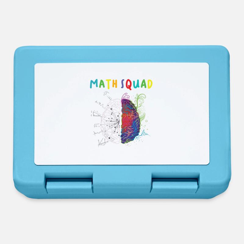 Math Squad Math Professeur de cerveau artistique et logique - Boîte à goûter - bleu saphir
