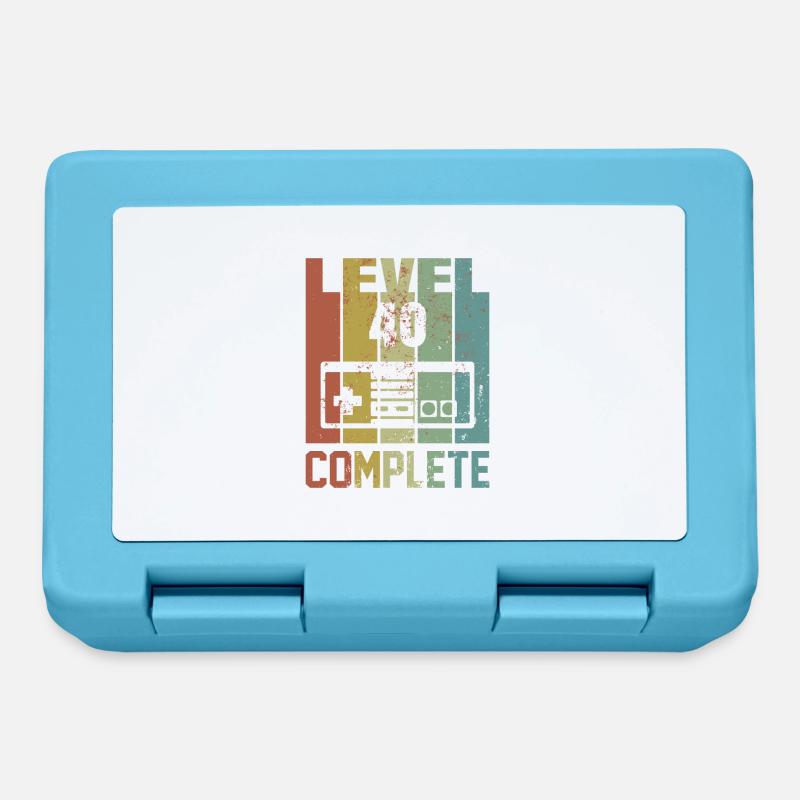 Level 40 complete Geburtstagsshirt Geschenk - Brotdose - Saphirblau