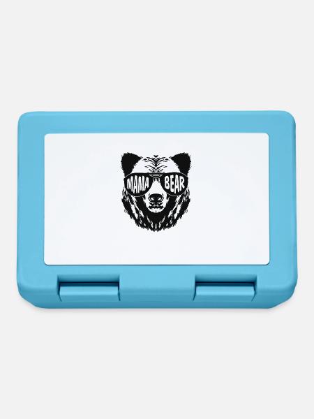 Mama Bear Funny Bear with Sunglasses Mother Mom - Brotdose - Saphirblau