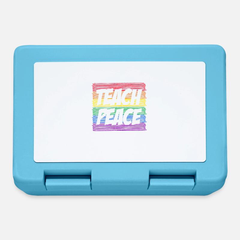 Teach Peace Educator Schwuler Lesbischer - Brotdose - Saphirblau
