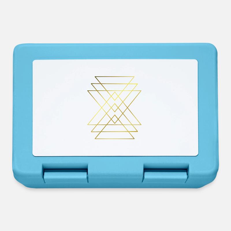 Graphiques - motif graphique - Boîte à goûter - bleu saphir